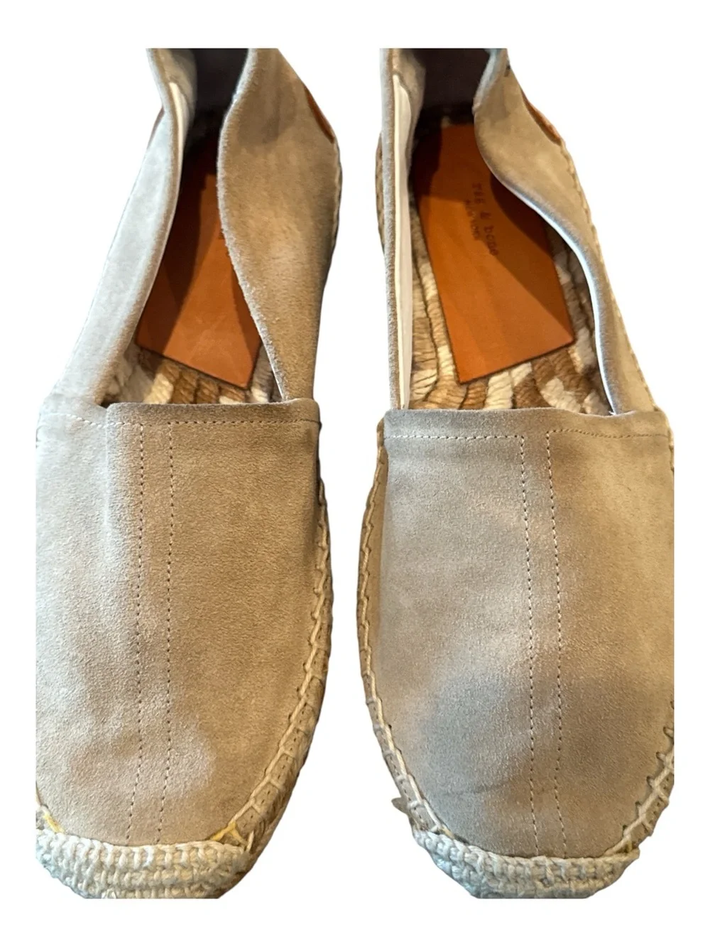Rag & Bone Suede Espadrille Flats Taupe Size 39